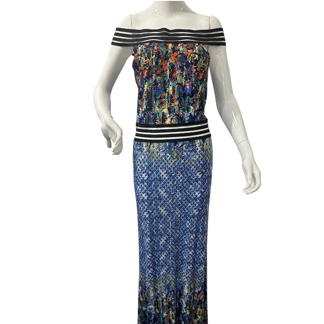 Palacio Abstract Pattern Off-The-Shoulder Maxi Dress