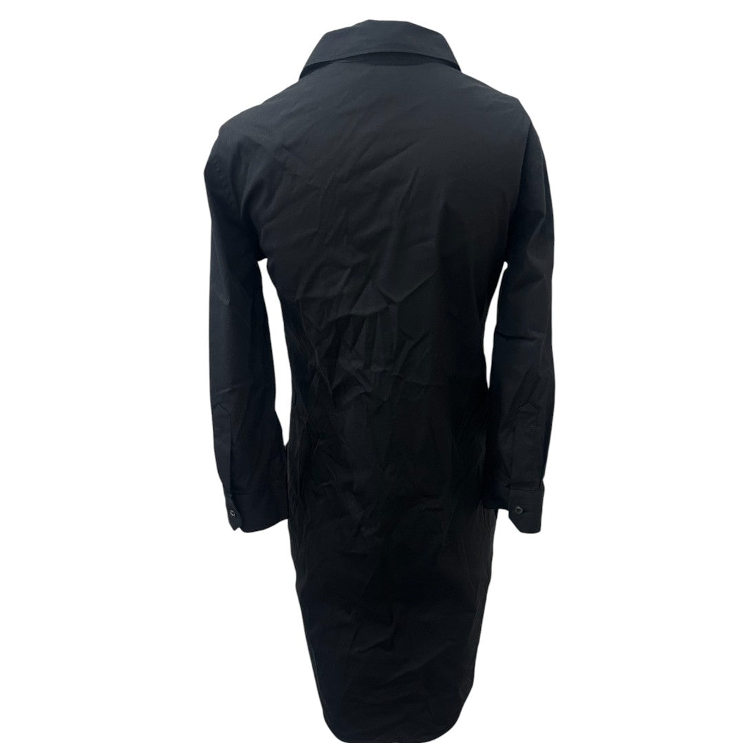 Sara Roka  Black Long Sleeves Full Button Down Shirt Dress