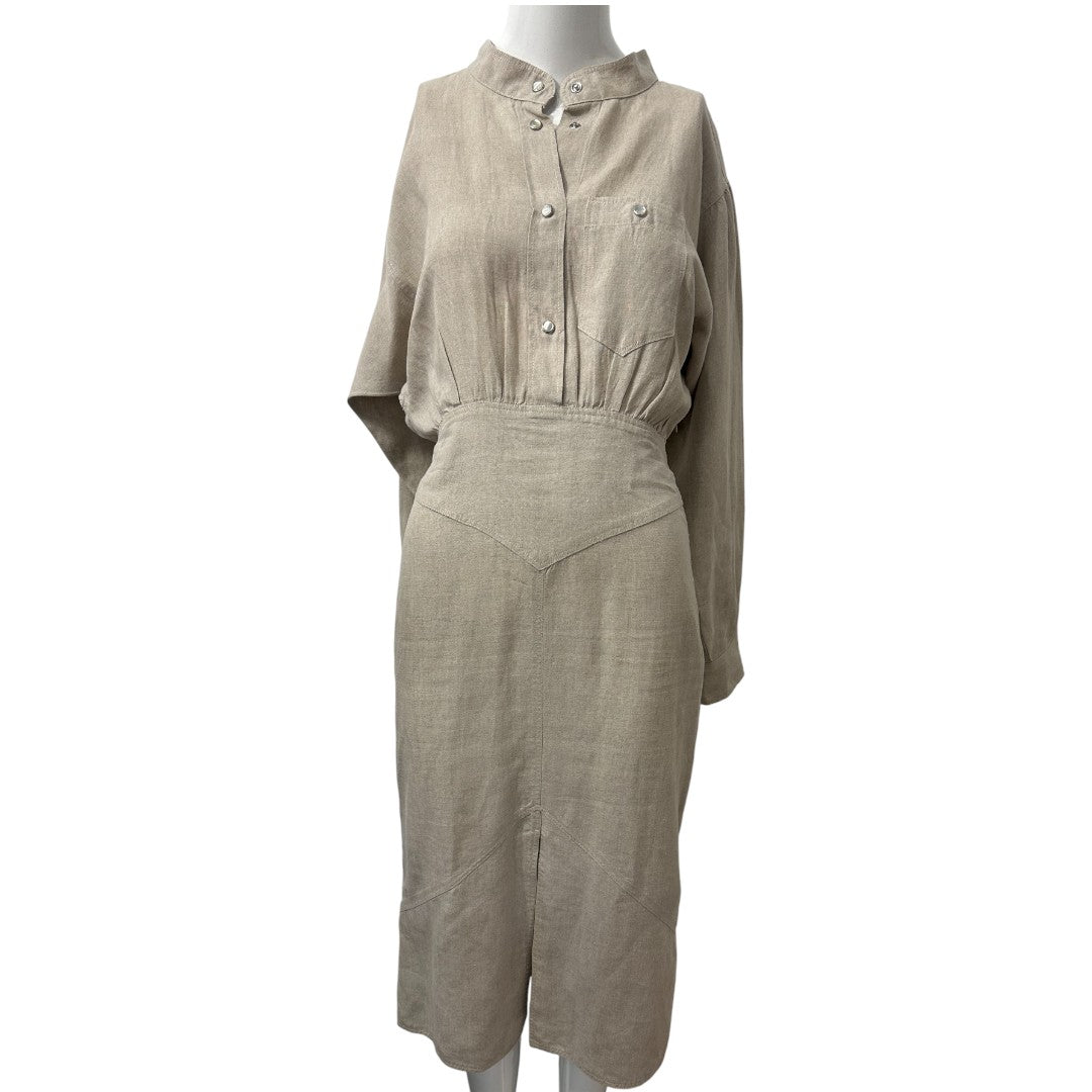 Isabel Marant Etoile  MIdi Length Shirt Dress Beige