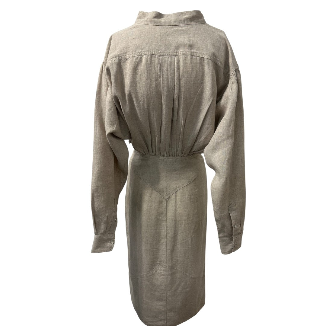 Isabel Marant Etoile  MIdi Length Shirt Dress Beige