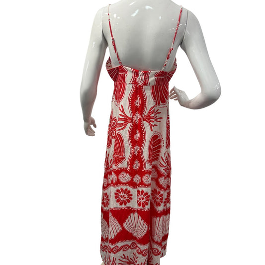 Farm Rio Red Ainika Shell Maxi Dress M