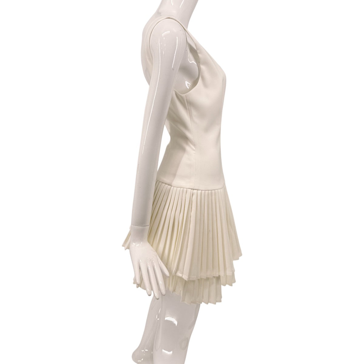 Commence Square Neck Sleeveless Pleated Mini Dress