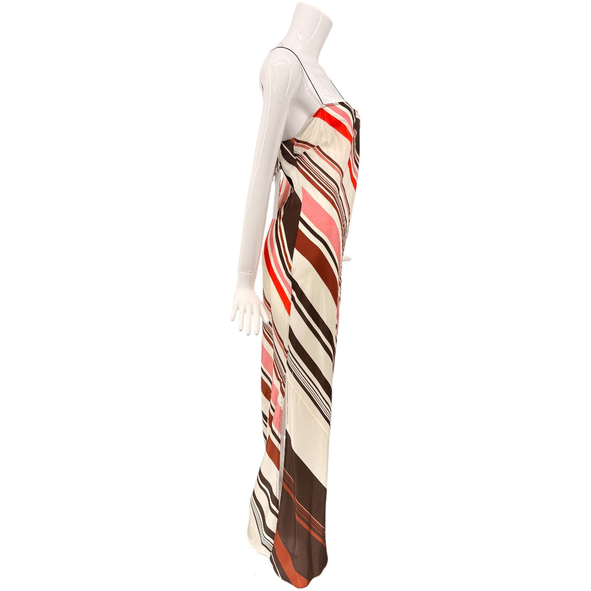 SIR. Silk Satin Thistle Striped Maxi Dress