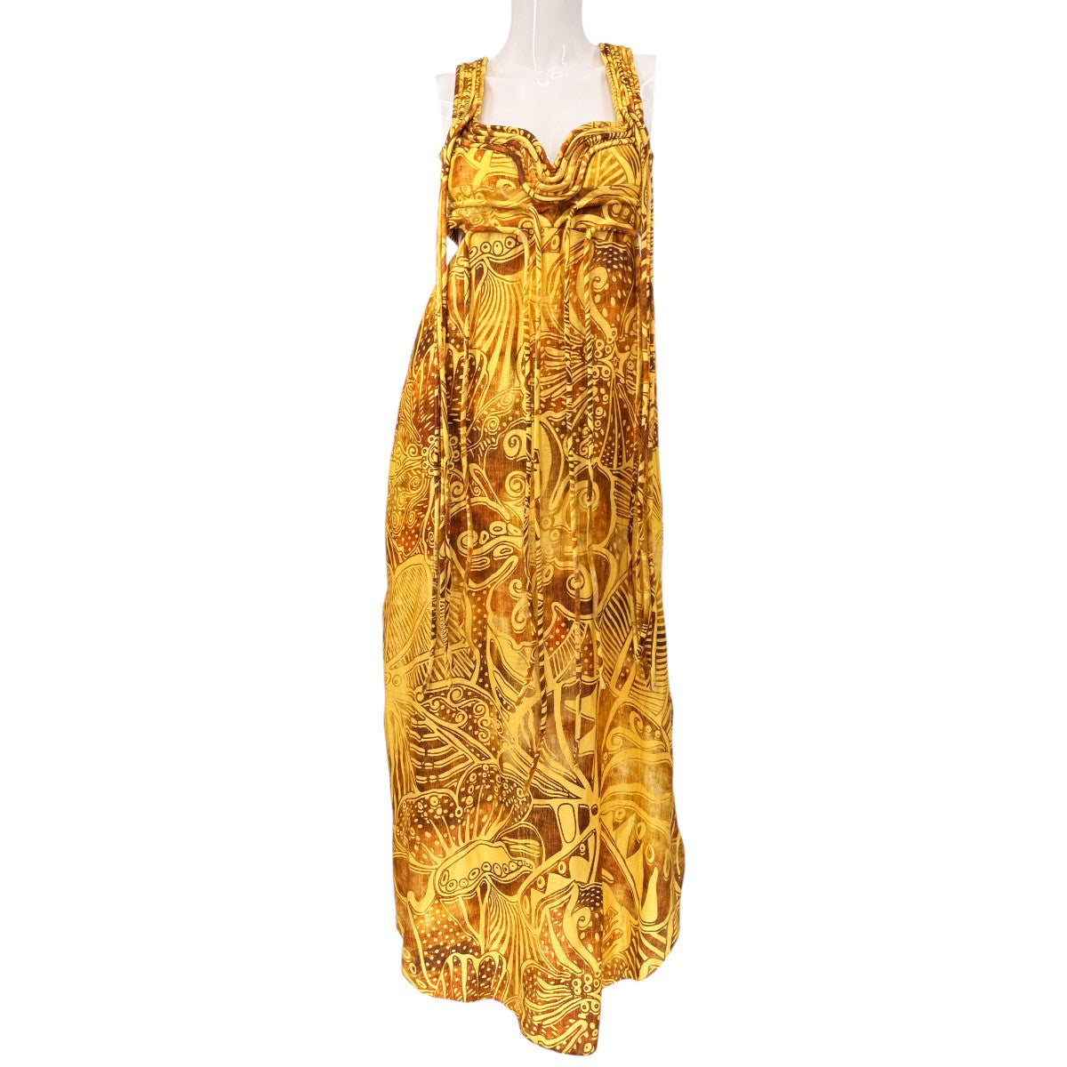 Alexis Linen Blend Floral Print Zen Midi Dress