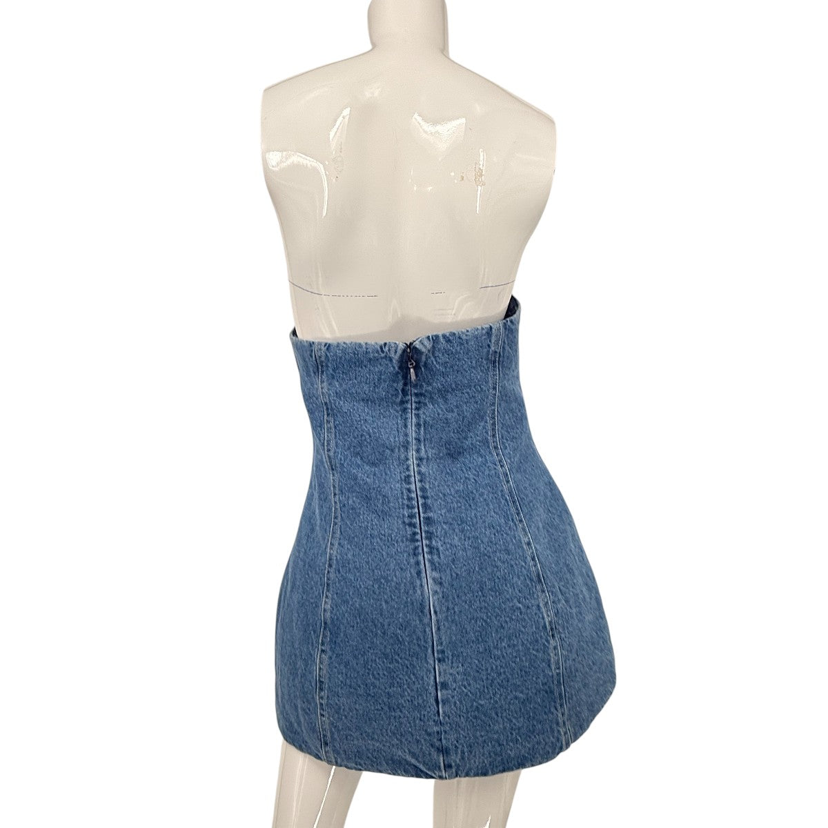 Naked Wardrobe Denim Cotton Sleeveless Tunic Tube Top