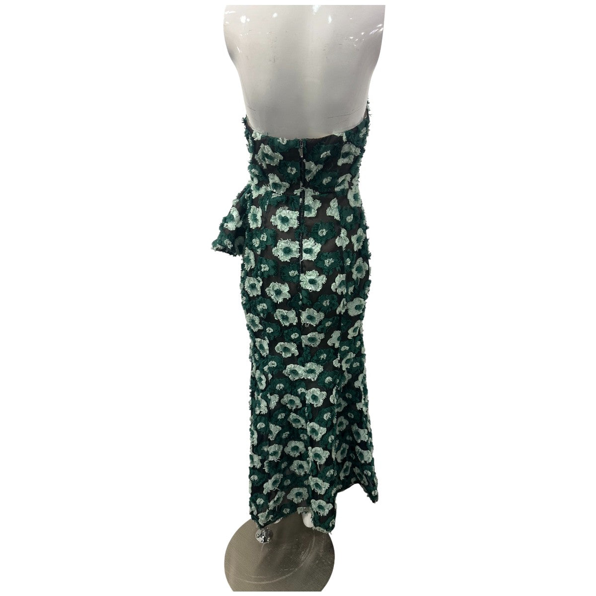 Elliatt Green Flora Print Strapless Georgina Hi-Slit Maxi Dress Women's