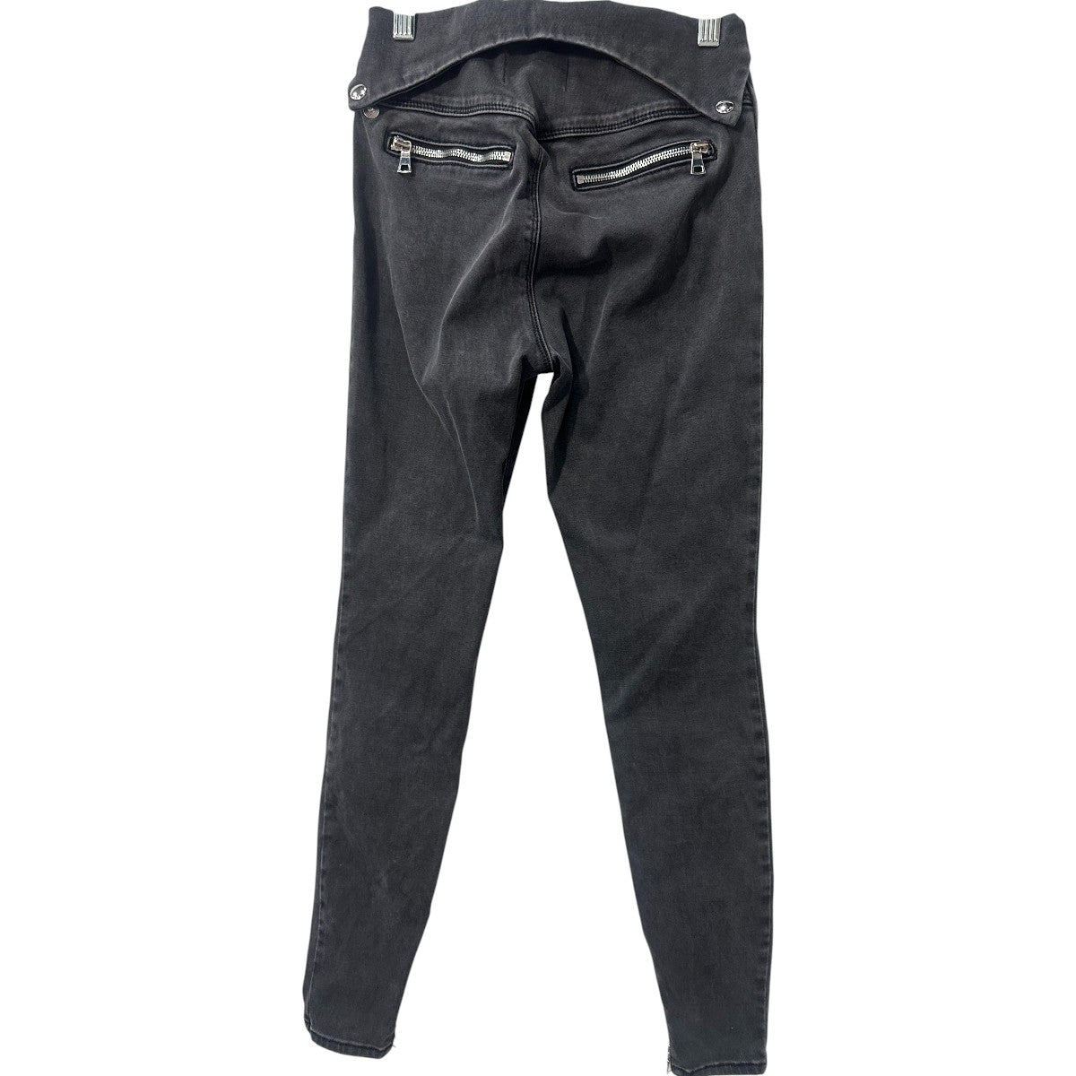 RTA Diavolin Washed Grey Mid-Rise Denim Skinny Jeans Women's
