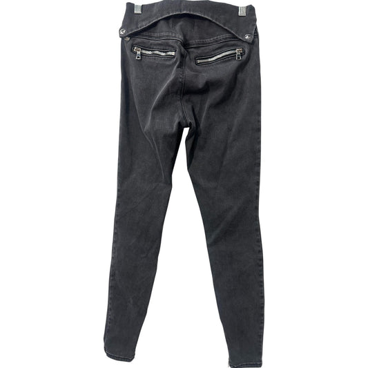RTA Diavolin Washed Grey Mid-Rise Denim Skinny Jeans Women's