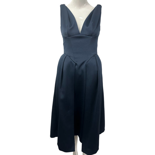 House of CB Parisian Night Paloma Plunge Neck Sleeveless Midi Dress