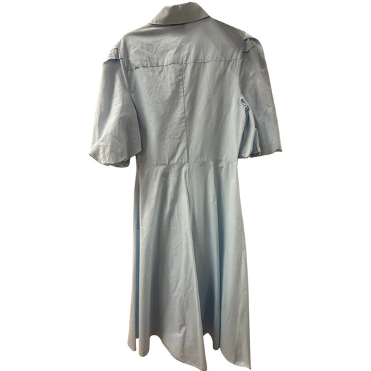 Bardot Blue Elegant Corset Cornflower Midi Shirt Dress