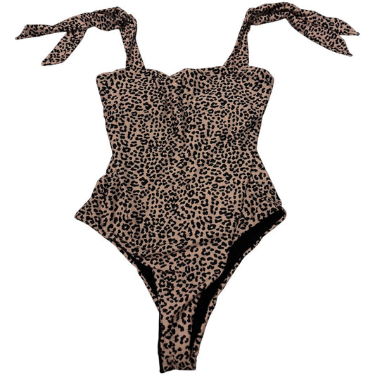Triya Beige Leopard Print Cosita Linda One Piece Swimwear Women's