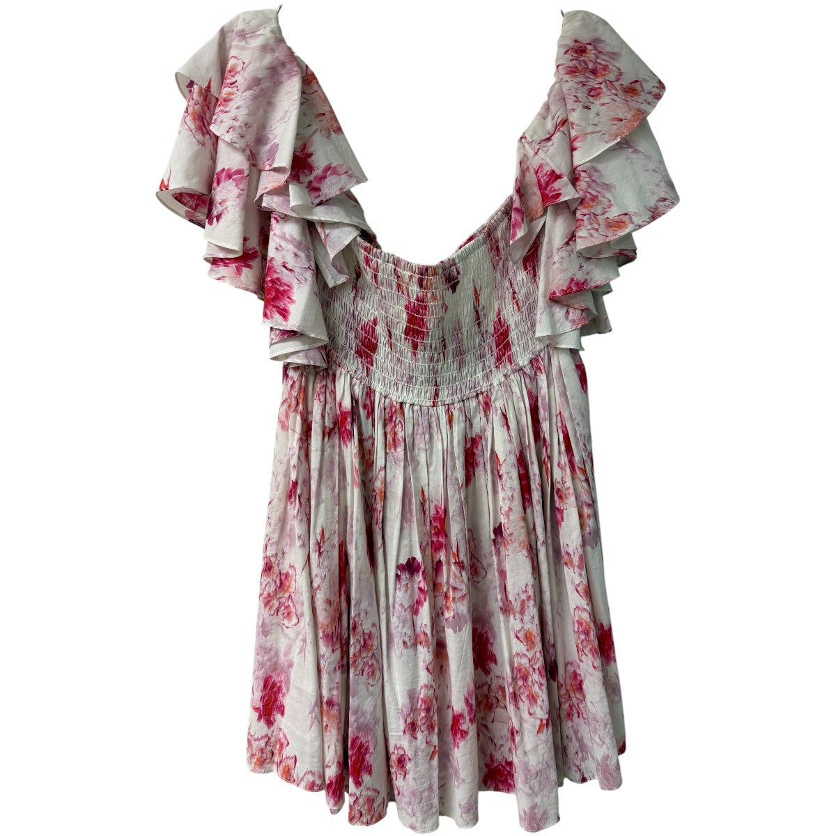 Misa Los Angeles Rose Flora Dina Off Shoulder Short Mini Dress Women's