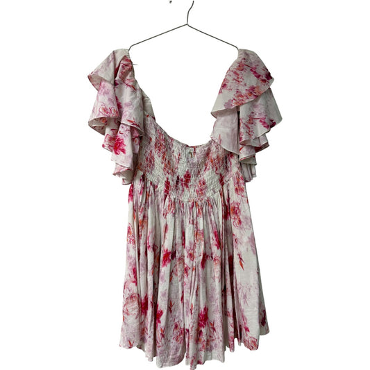 Misa Los Angeles Rose Flora Dina Off Shoulder Short Mini Dress Women's