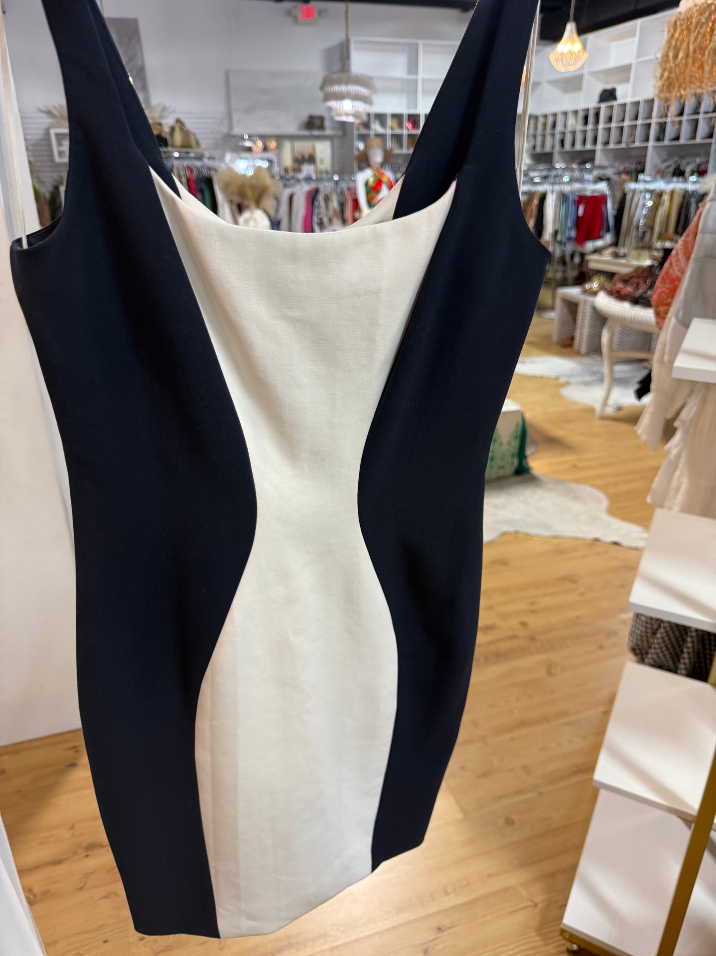 Elizabeth and James blue and ivory dress