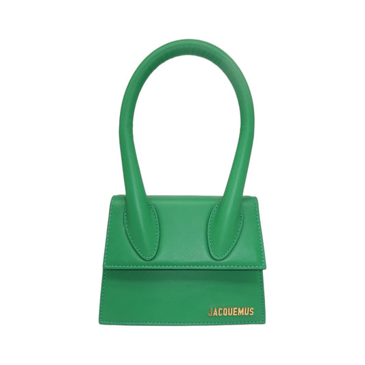 Jacquemus Green Leather Le Chiquito Moyen Top Handle Tote Bag