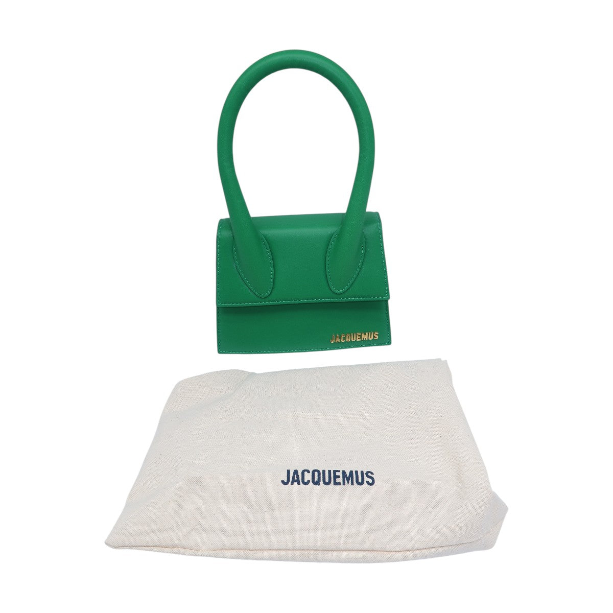 Jacquemus Green Leather Le Chiquito Moyen Top Handle Tote Bag