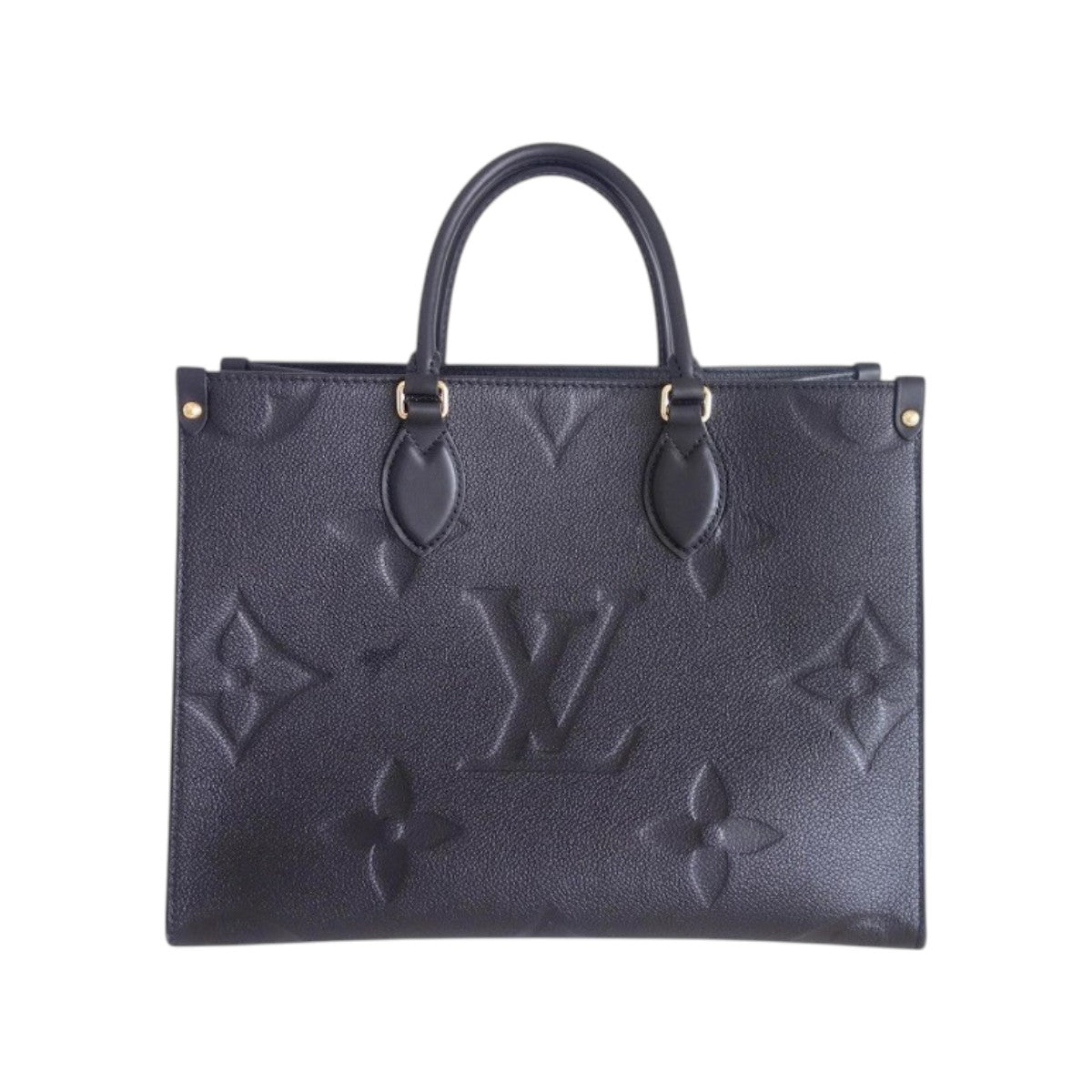 Louis Vuitton Leather Monogram OnTheGo GM Tote Bag Black