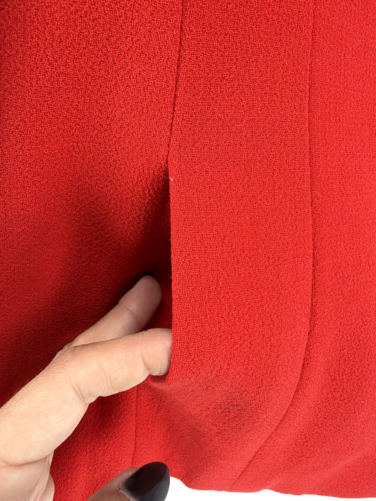 Chanel Boutique Red Wool Blazer Gold CC Buttons FR38