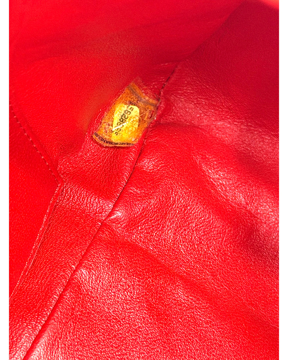 Chanel Quilted Lambskin Bowling Bag Red Chain Shoulder Bag