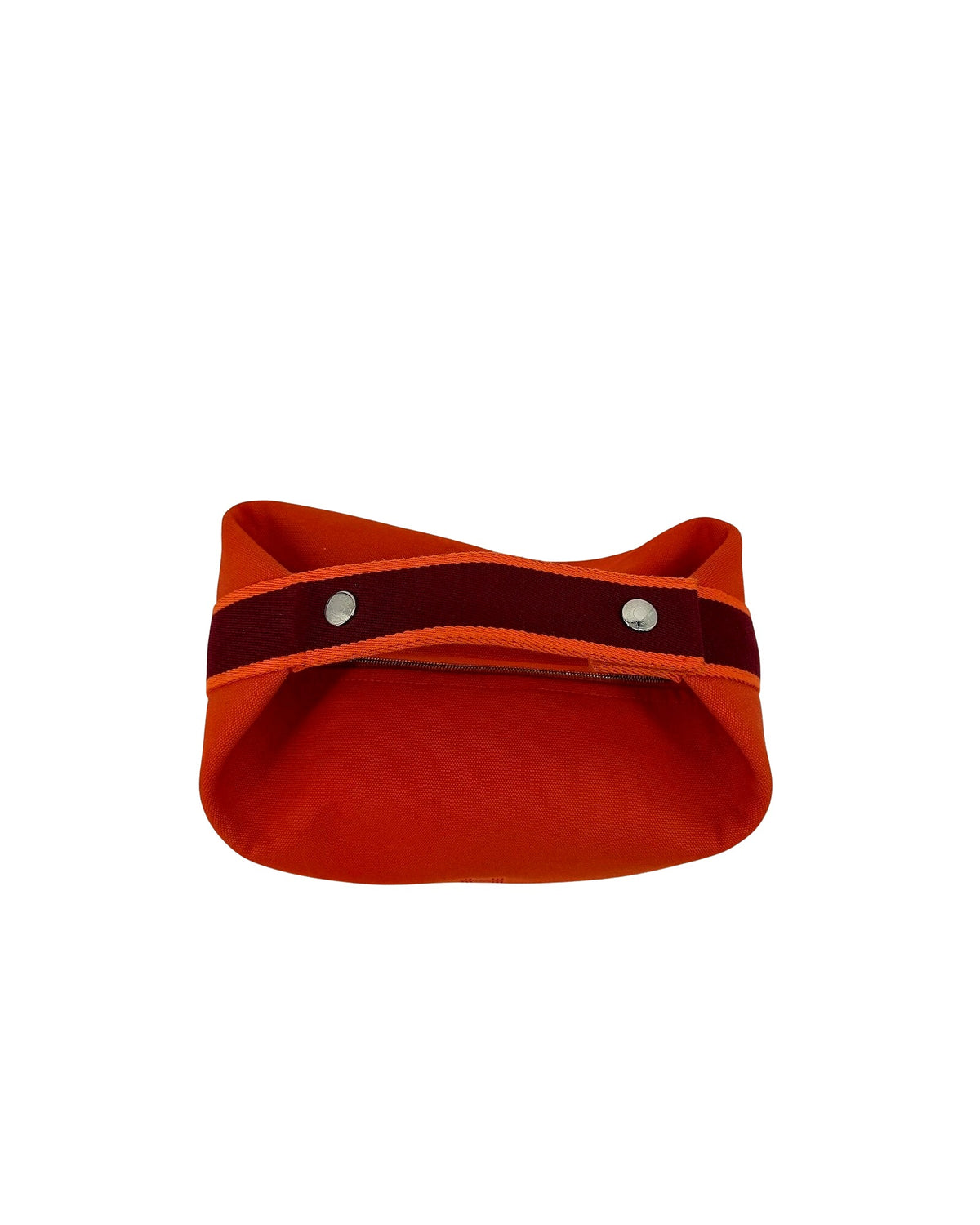 Hermes Bride-a-Brac GM Case Orange Feu Canvas Toiletry Travel Pouch Never Worn