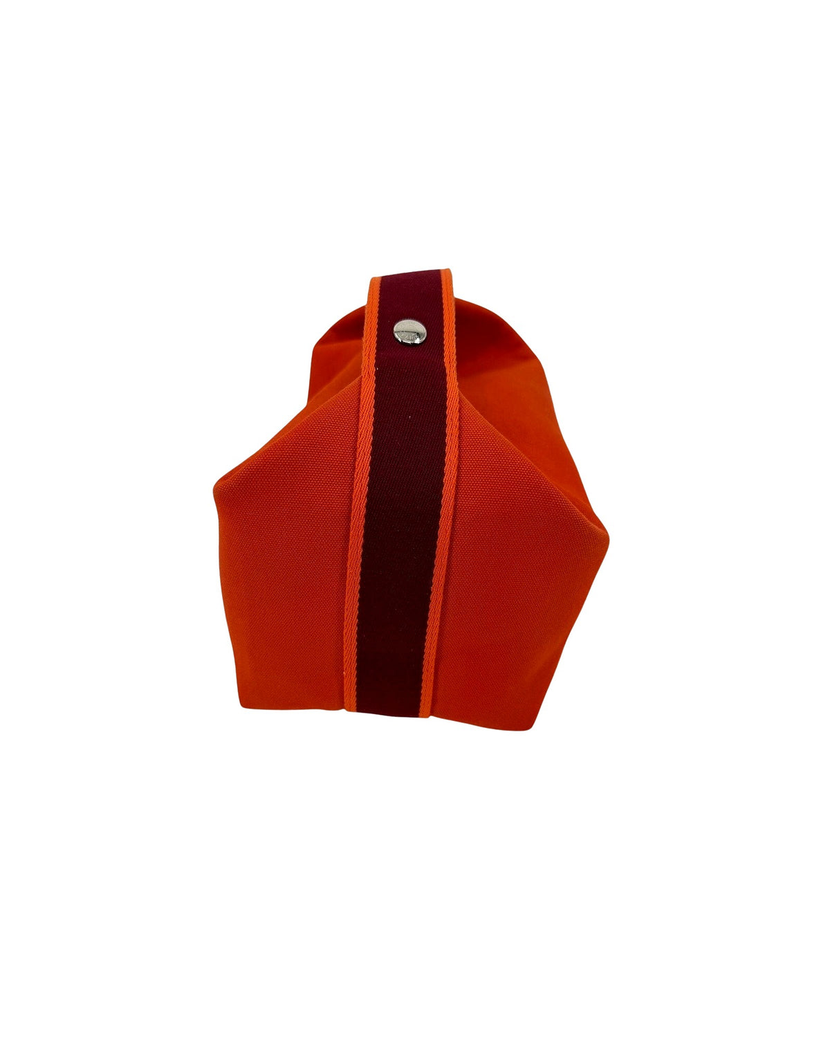 Hermes Bride-a-Brac GM Case Orange Feu Canvas Toiletry Travel Pouch Never Worn