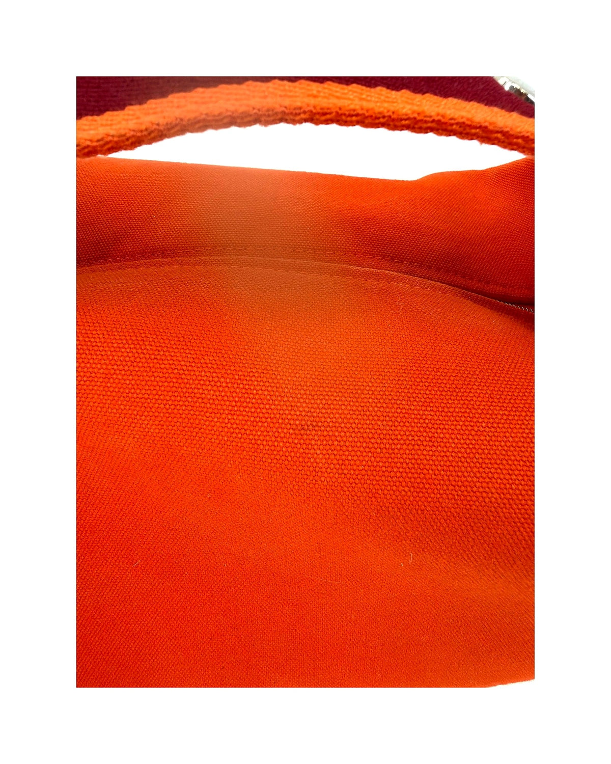 Hermes Bride-a-Brac GM Case Orange Feu Canvas Toiletry Travel Pouch Never Worn