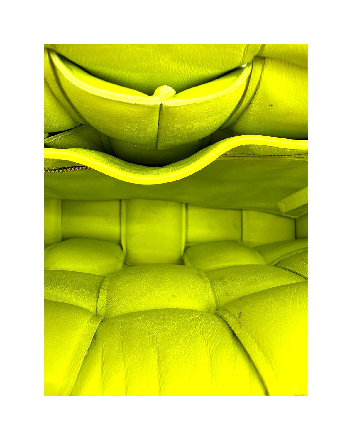 Bottega Veneta Padded Cassette Crossbody Bag Lime Green Maxi Intrecciato Leather