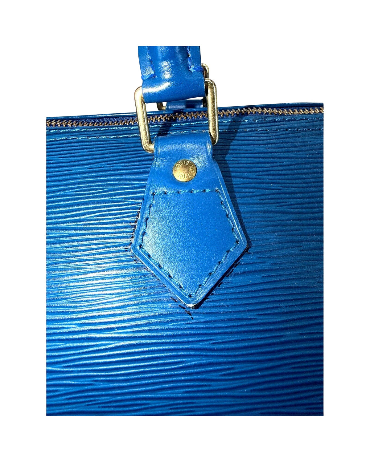 Louis Vuitton Epi Leather Speedy 30 Toledo Blue Top Handle Bag Vintage