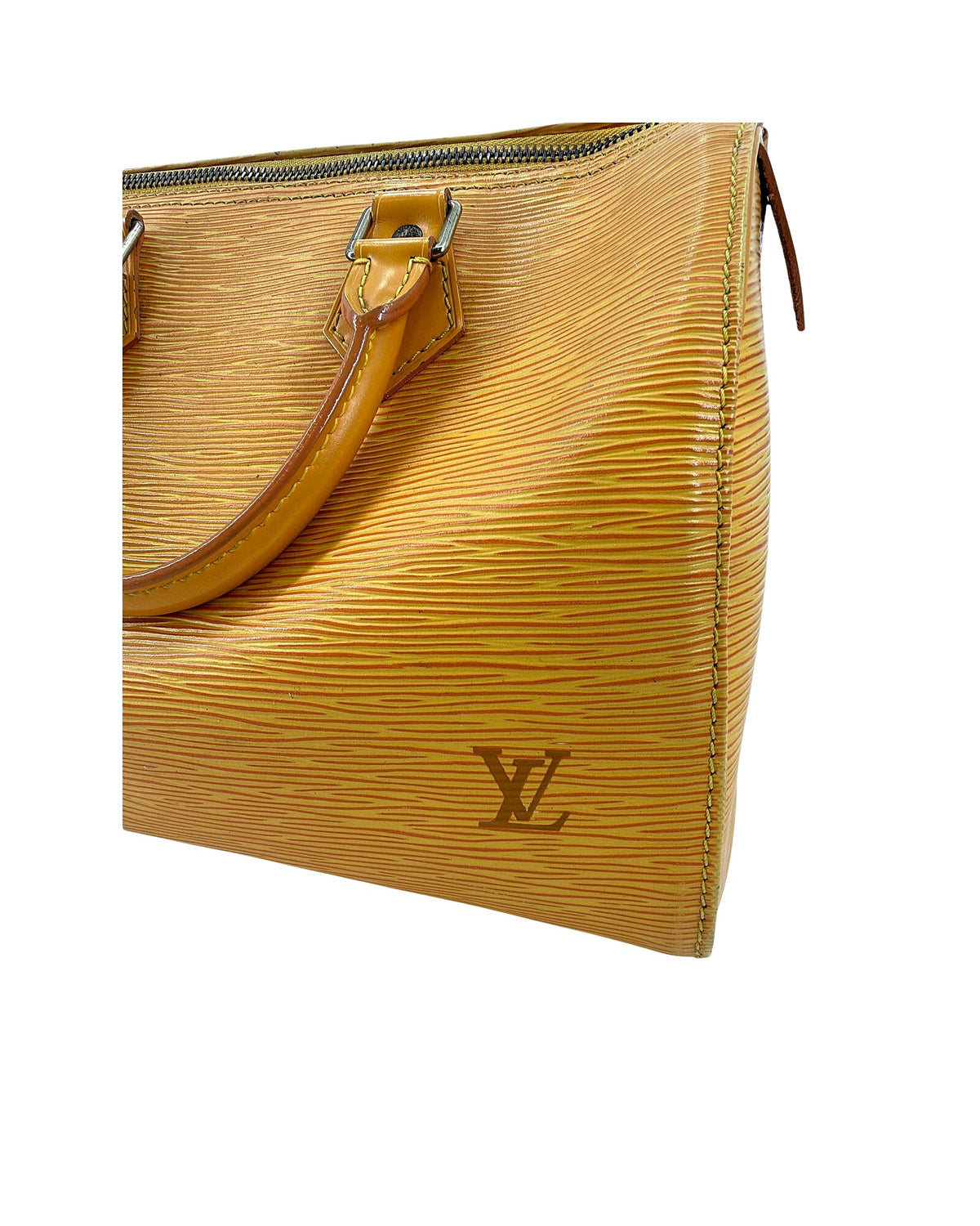 Louis Vuitton Epi Leather Speedy 25 Tassil Yellow Top Handle Bag Vintage