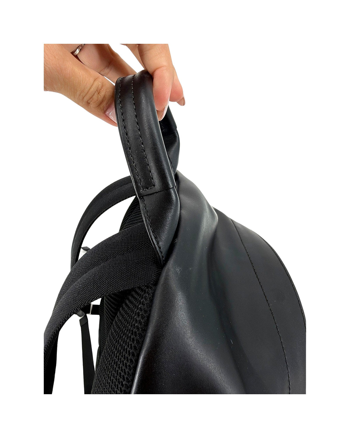 Fendi Bag Bugs Monster Eyes Backpack Black Nylon Leather Yellow Eyes 7VZ012