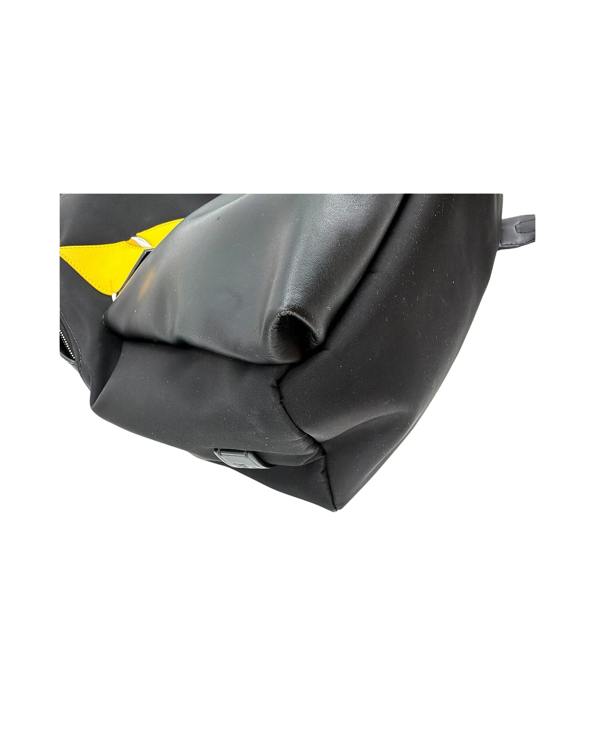 Fendi Bag Bugs Monster Eyes Backpack Black Nylon Leather Yellow Eyes 7VZ012