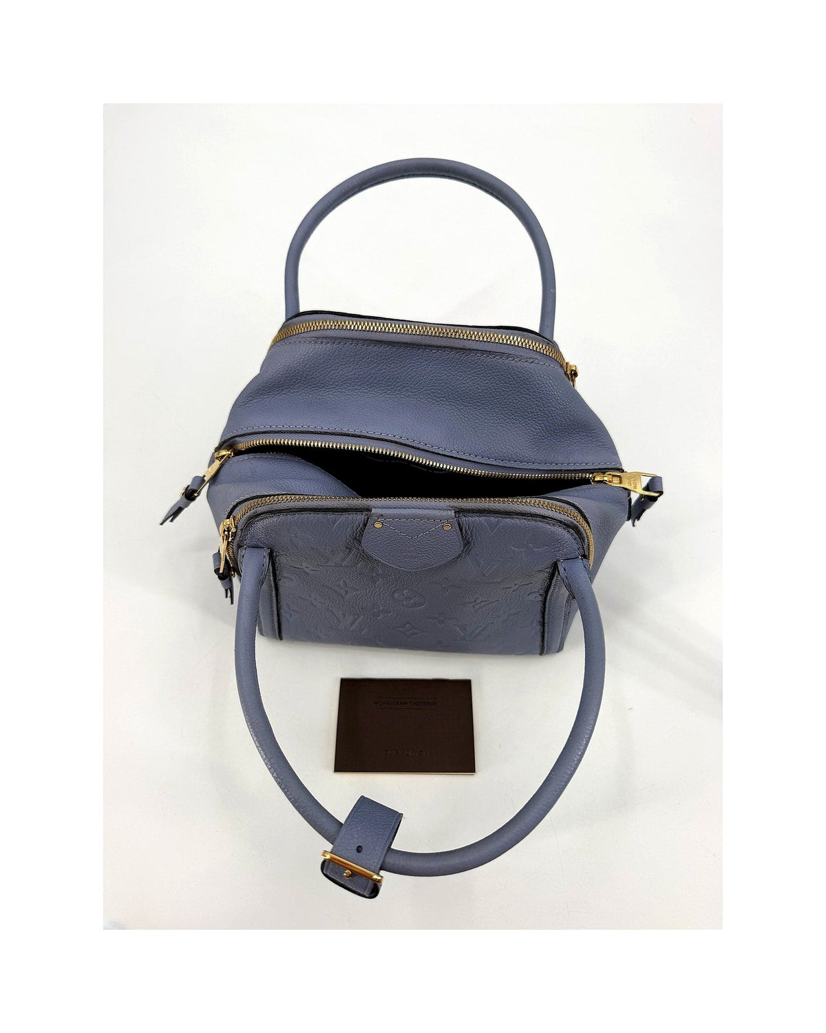 Louis Vuitton Marais BB Monogram Empreinte Light Blue Leather Top Handle Bag