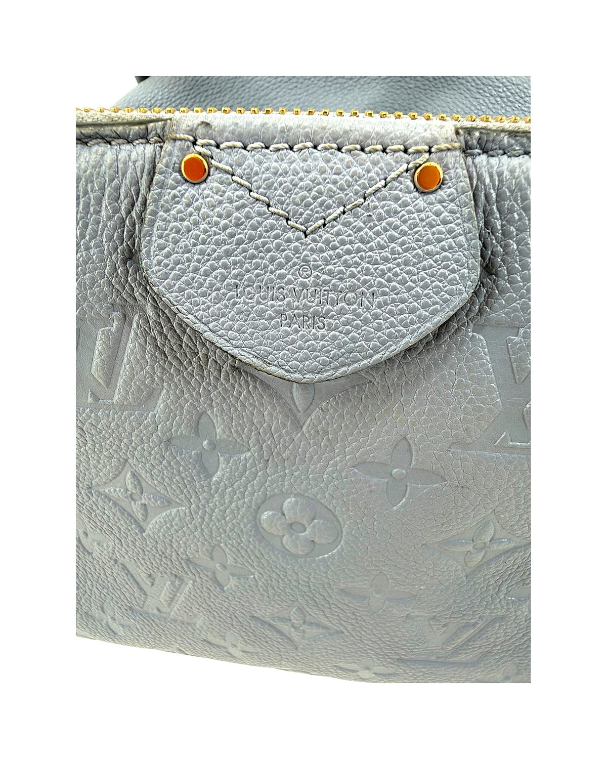 Louis Vuitton Marais BB Monogram Empreinte Light Blue Leather Top Handle Bag
