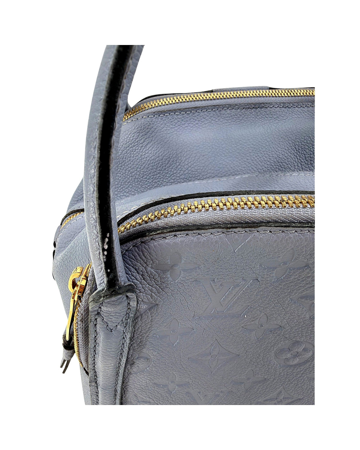 Louis Vuitton Marais BB Monogram Empreinte Light Blue Leather Top Handle Bag