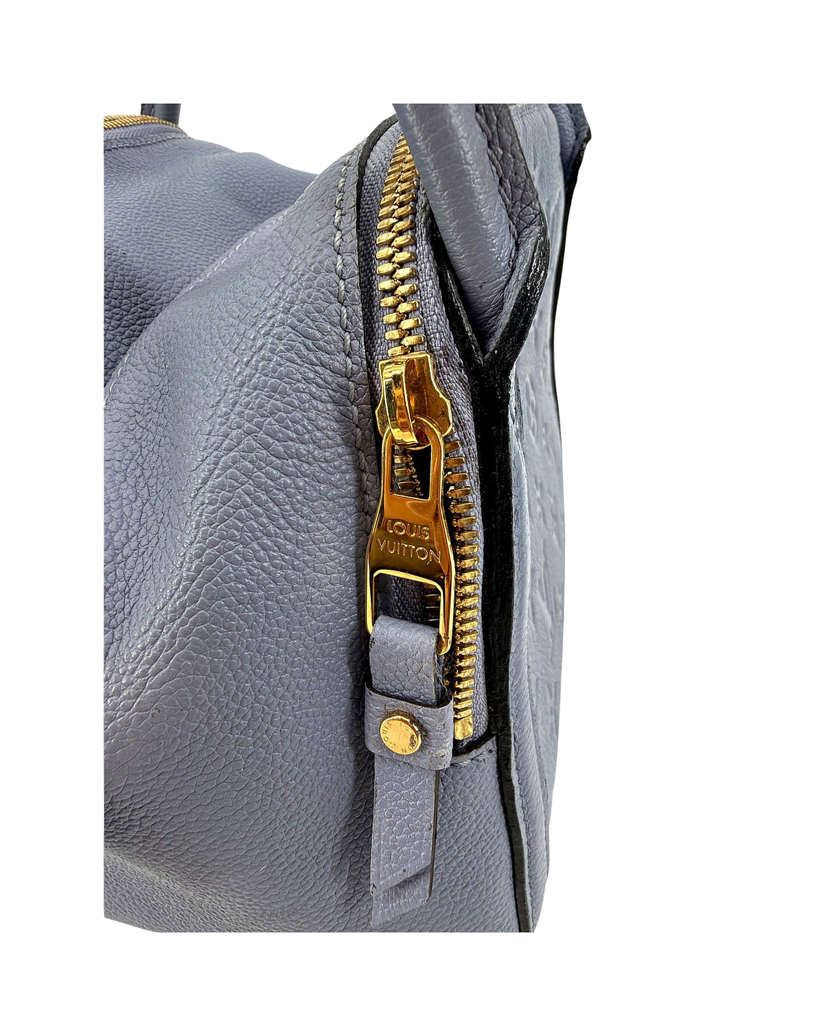 Louis Vuitton Marais BB Monogram Empreinte Light Blue Leather Top Handle Bag