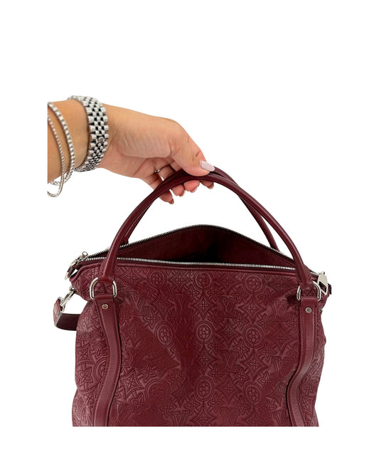 Louis Vuitton Antheia Ixia PM Bordeaux Monogram Lambskin Hobo Shoulder Bag