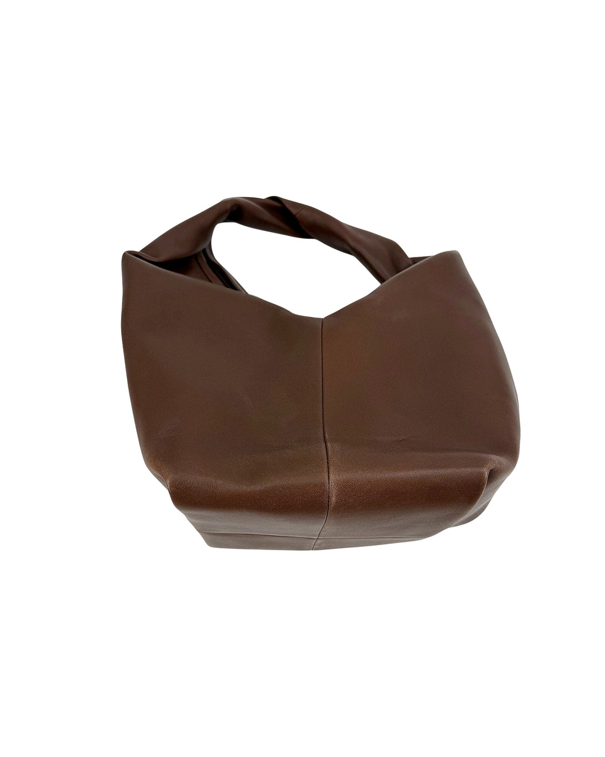 Valentino Garavani Roman Stud Twist Large Hobo Bag Brown Leather Gold Stud