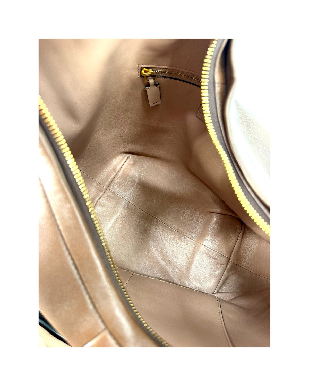 Valentino Garavani Roman Stud Twist Large Hobo Bag Brown Leather Gold Stud