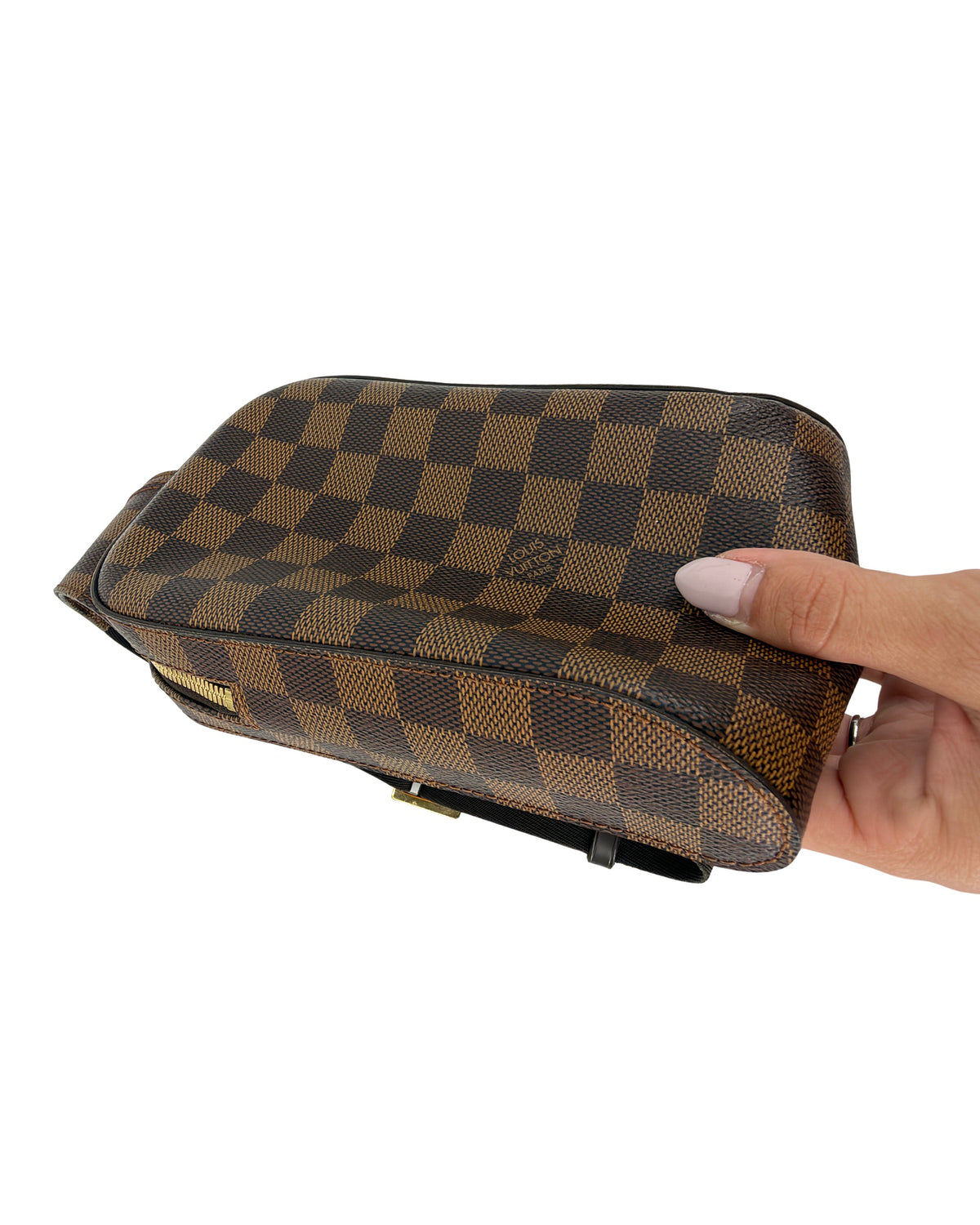 Louis Vuitton Damier Ebene Geronimos Sling Belt Bag Crossbody Made in Spain