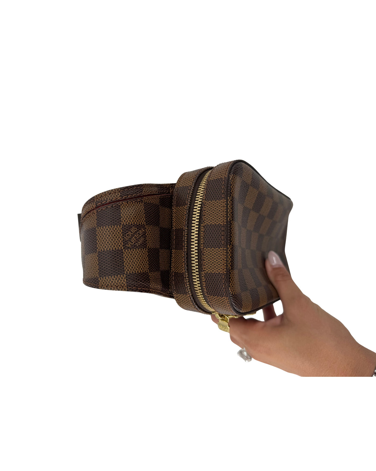Louis Vuitton Damier Ebene Geronimos Sling Belt Bag Crossbody Made in Spain
