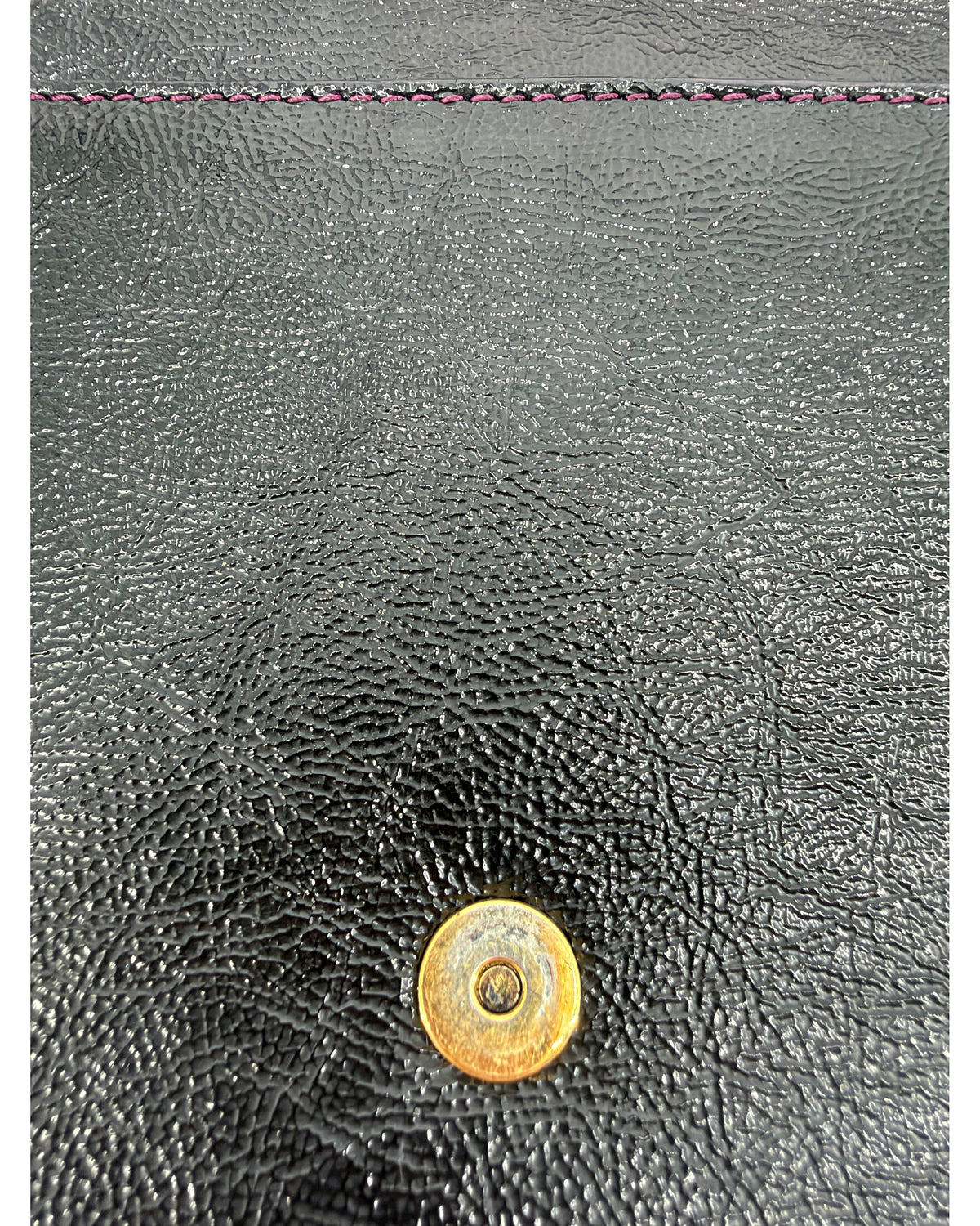 Saint Laurent Belle de Jour Black Patent Leather Flap Clutch YSL Logo