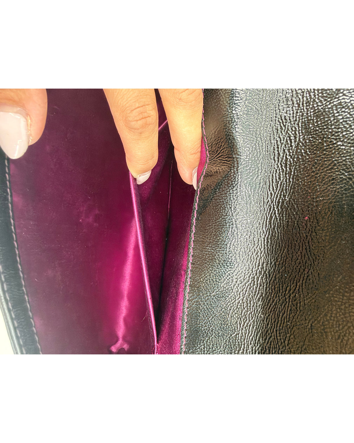 Saint Laurent Belle de Jour Black Patent Leather Flap Clutch YSL Logo