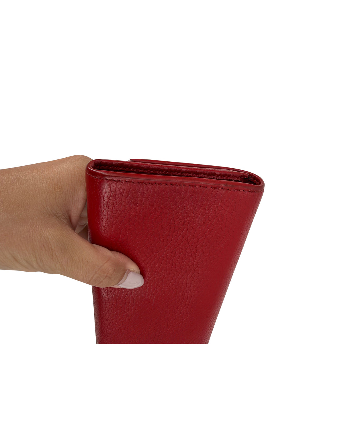 Gucci GG Marmont Red Leather Continental Flap Wallet Gold Double G