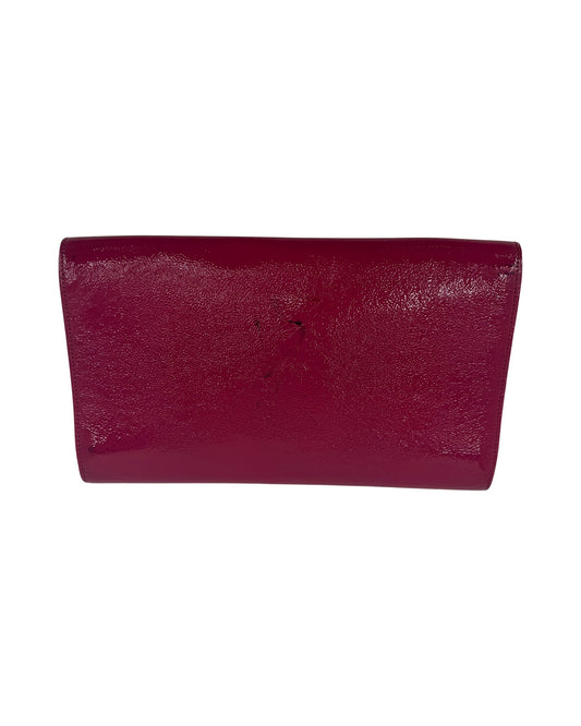 Saint Laurent Belle de Jour Fuchsia Patent Leather Flap Clutch LegitApp Tag