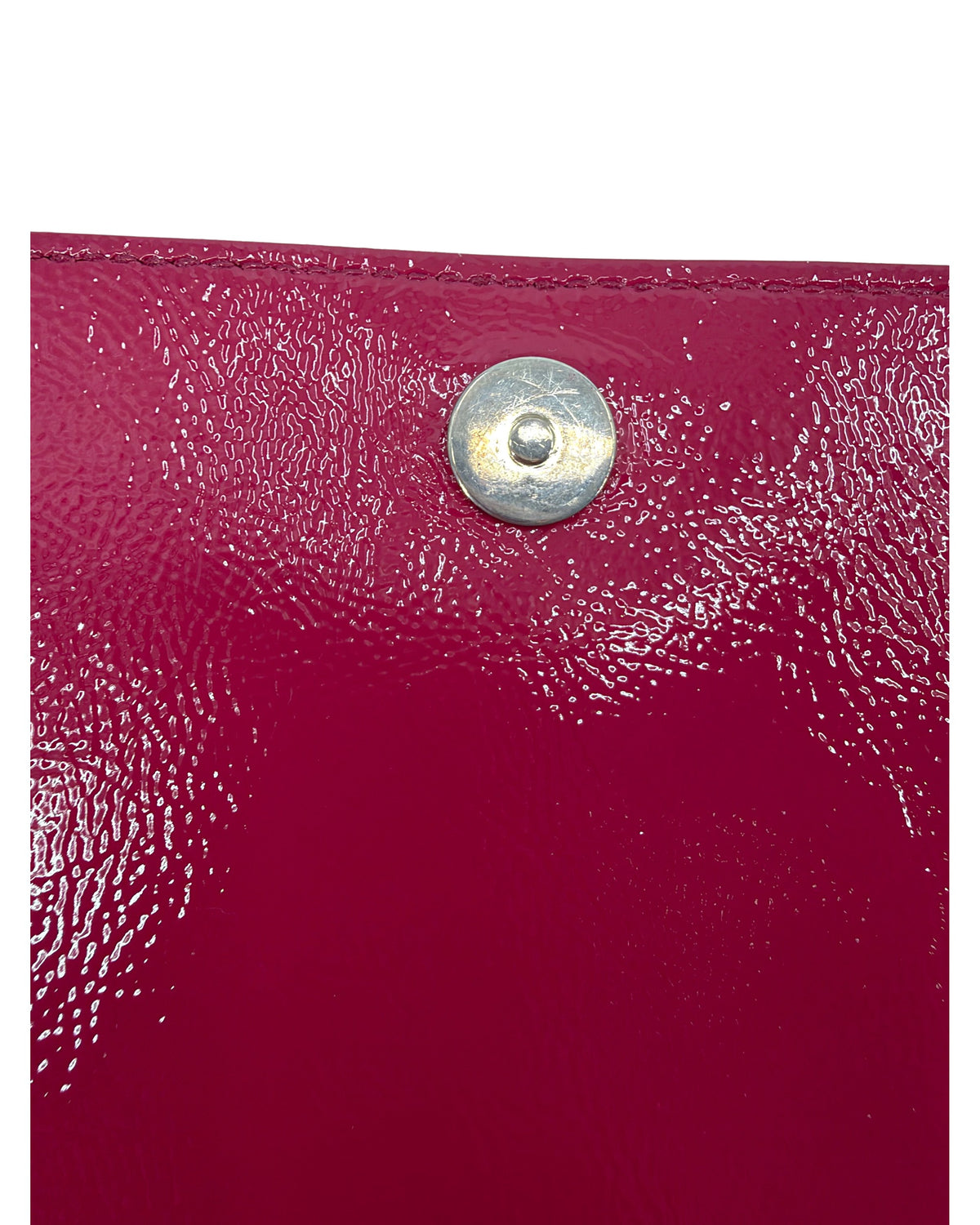 Saint Laurent Belle de Jour Fuchsia Patent Leather Flap Clutch LegitApp Tag