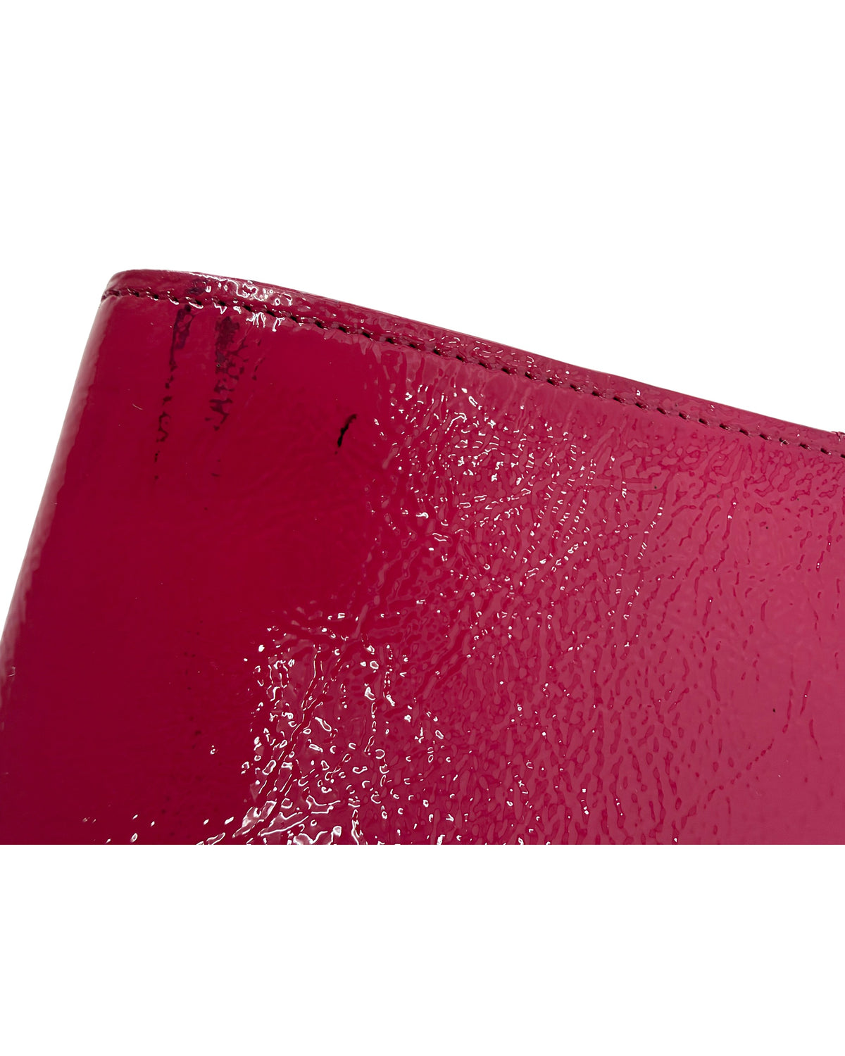 Saint Laurent Belle de Jour Fuchsia Patent Leather Flap Clutch LegitApp Tag