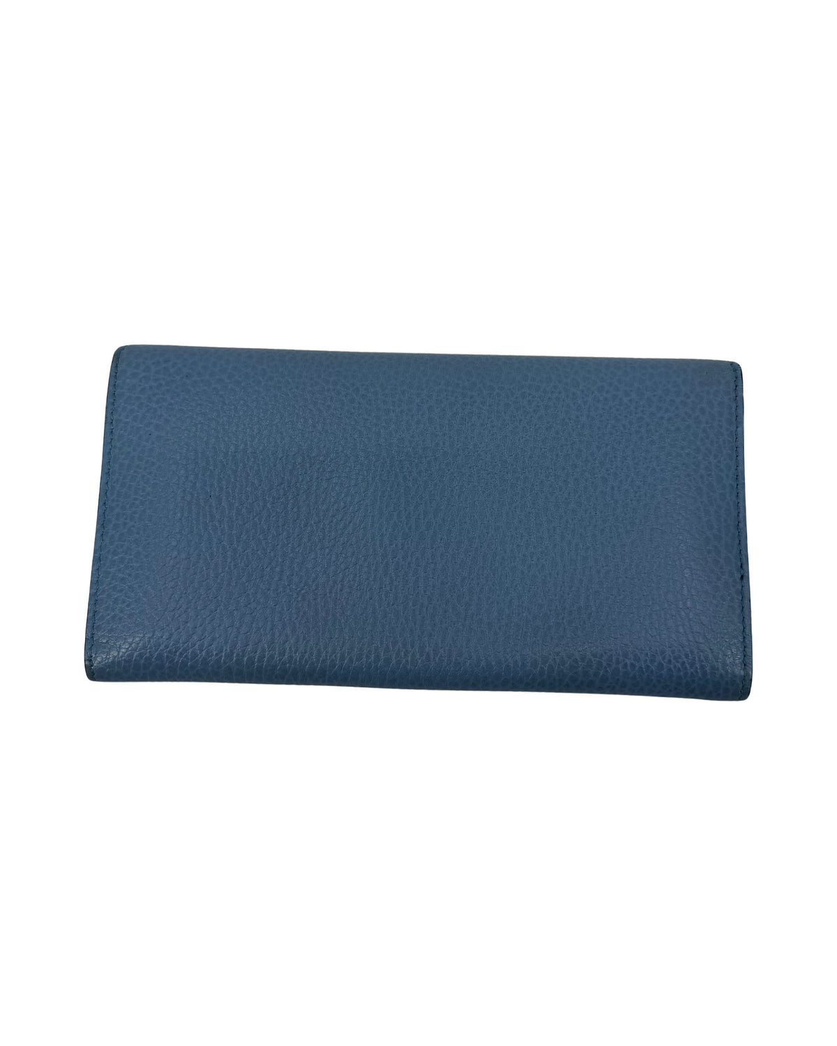 Gucci Interlocking G Light Blue Leather Continental Flap Wallet