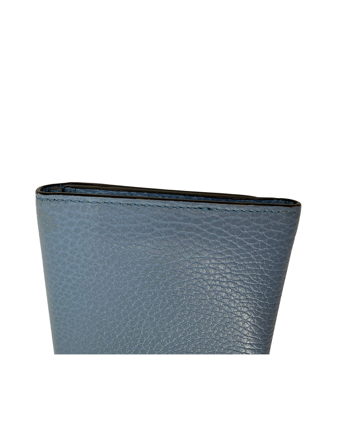 Gucci Interlocking G Light Blue Leather Continental Flap Wallet