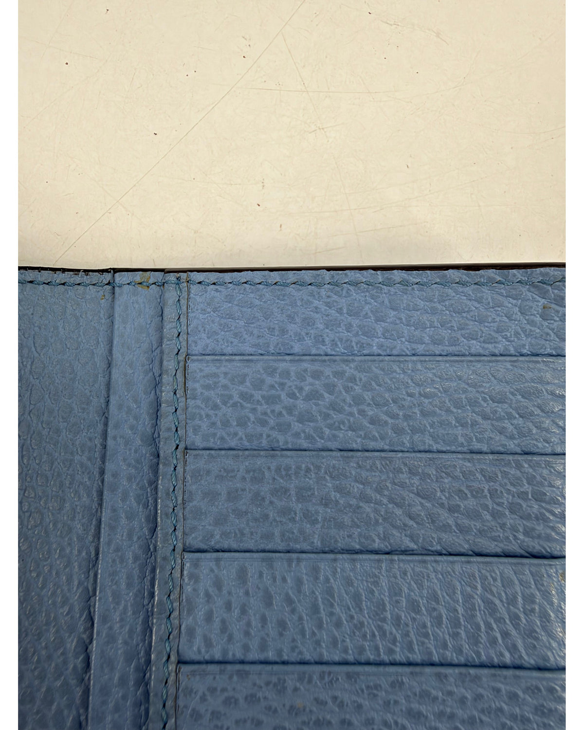 Gucci Interlocking G Light Blue Leather Continental Flap Wallet