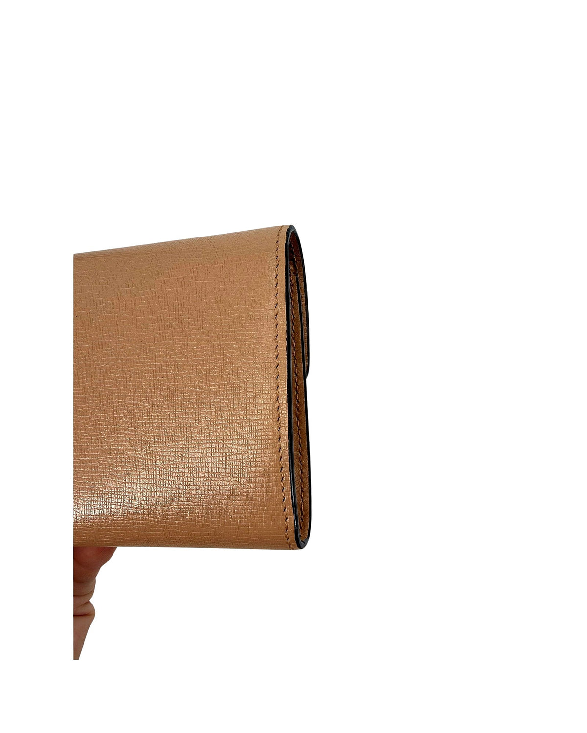Gucci Interlocking G Continental Long Wallet Tan Beige Leather Gold GG 369663
